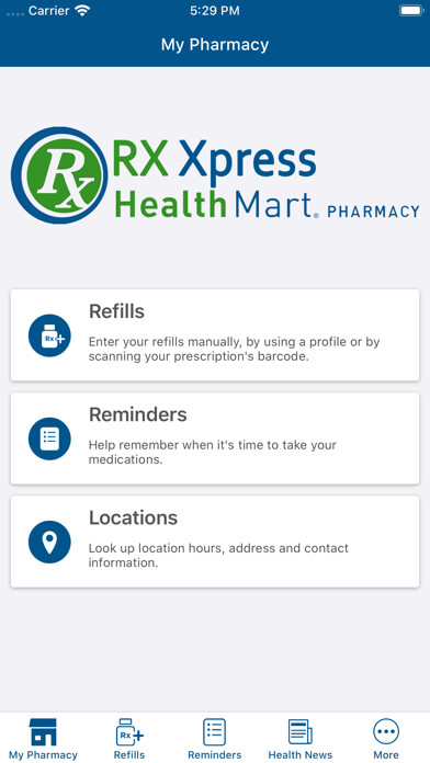 Emulate iPhone app Rx Xpress Healthmart Pharmacy using MyAndroid Emulate iPhone app Rx Xpress Healthmart Pharmacy using MyAndroid