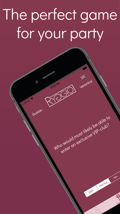 Emulate iPhone app Ryggio Party Game using MyAndroid