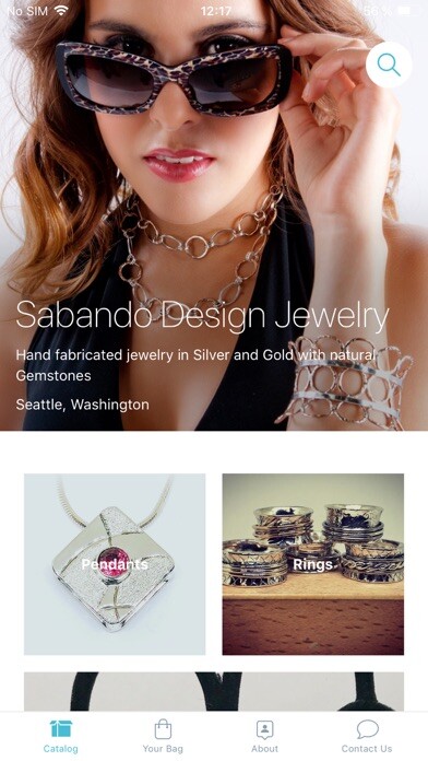 Emulate iPhone app Sabando Design Jewelry using MyAndroid