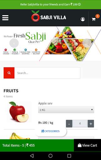 Run android online APK Sabjivilla - Online Veggies & fruits Shopping App from MyAndroid or emulate Sabjivilla - Online Veggies & fruits Shopping App using MyAndroid Run android online APK Sabjivilla - Online Veggies & fruits Shopping App from MyAndroid or emulate Sabjivilla - Online Veggies & fruits Shopping App using MyAndroid