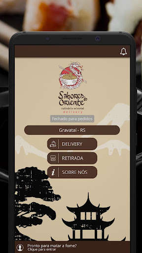 Run android online APK Sabores do Oriente Delivery from MyAndroid or emulate Sabores do Oriente Delivery using MyAndroid
