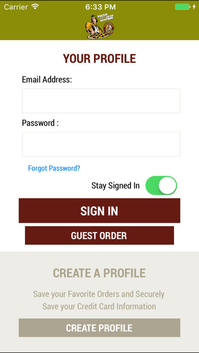 Emulate iPhone app Saccone’s Pizza & Subs using MyAndroid