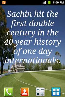 Emulate Android APK Sachin Facts Live Wallpaper