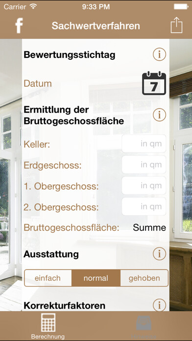 Emulate iPhone app Sachwertverfahren ImmoWert using MyAndroid Emulate iPhone app Sachwertverfahren ImmoWert using MyAndroid