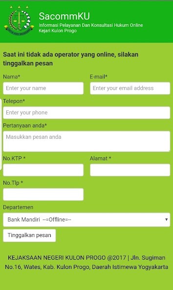 Run android online APK SacommKU - Kejaksaan Negeri Kulon Progo from MyAndroid or emulate SacommKU - Kejaksaan Negeri Kulon Progo using MyAndroid Run android online APK SacommKU - Kejaksaan Negeri Kulon Progo from MyAndroid or emulate SacommKU - Kejaksaan Negeri Kulon Progo using MyAndroid