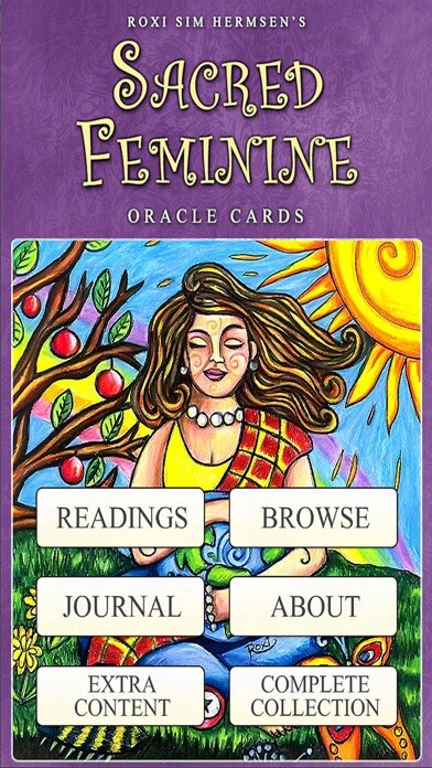 Emulate iPhone app Sacred Feminine Oracle Cards using MyAndroid