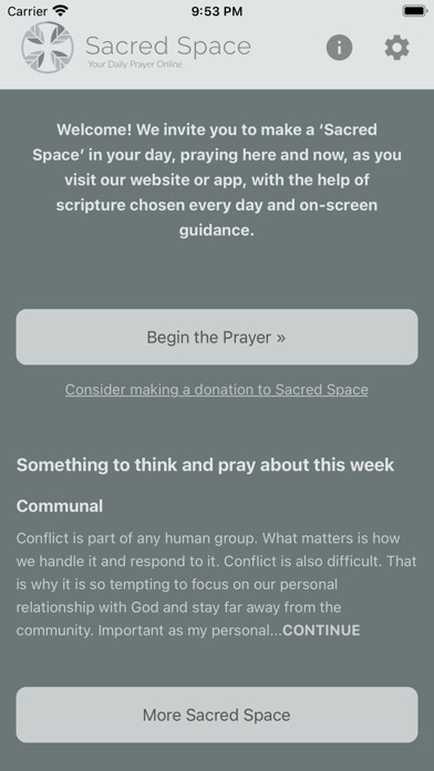 Emulate iPhone app Sacred Space Daily Prayer using MyAndroid Emulate iPhone app Sacred Space Daily Prayer using MyAndroid
