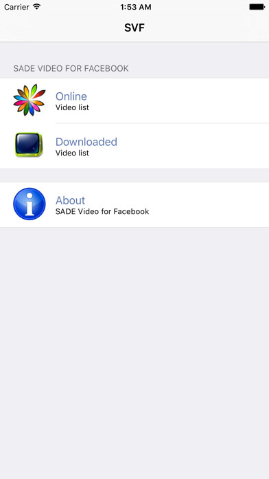 Emulate iPhone app SADE Video for Facebook using MyAndroid