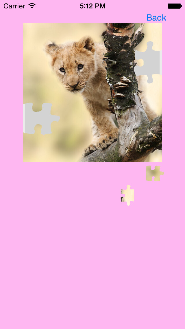 Emulate iPhone app Safari Animals Jigsaw Puzzles using MyAndroid