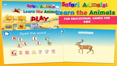 Emulate iPhone app Safari Animals Preschool First Word Learning Game using MyAndroid Emulate iPhone app Safari Animals Preschool First Word Learning Game using MyAndroid