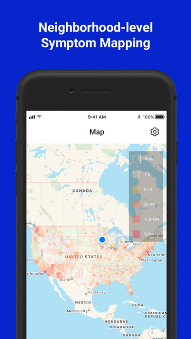 Emulate iPhone app SafeDistance: COVID-19 Map using MyAndroid