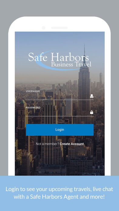 Emulate iPhone app Safe Harbors Business Travel using MyAndroid