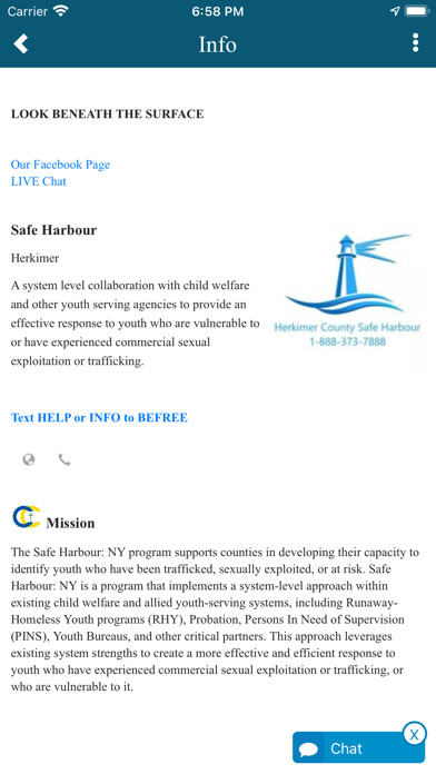 Emulate iPhone app Safe Harbour Herkimer using MyAndroid
