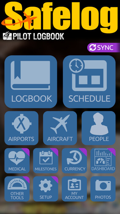 Emulate iPhone app Safelog Pilot Logbook using MyAndroid