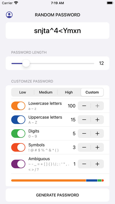 Emulate iPhone app SafePass - Password Generator using MyAndroid Emulate iPhone app SafePass - Password Generator using MyAndroid