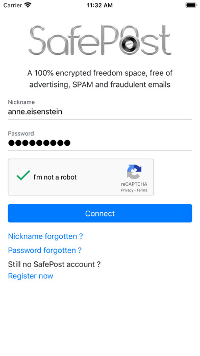 Emulate iPhone app SafePost using MyAndroid