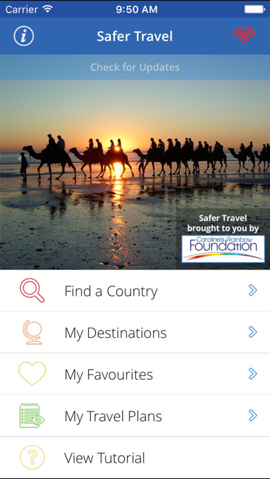 Emulate iPhone app Safer Travel using MyAndroid