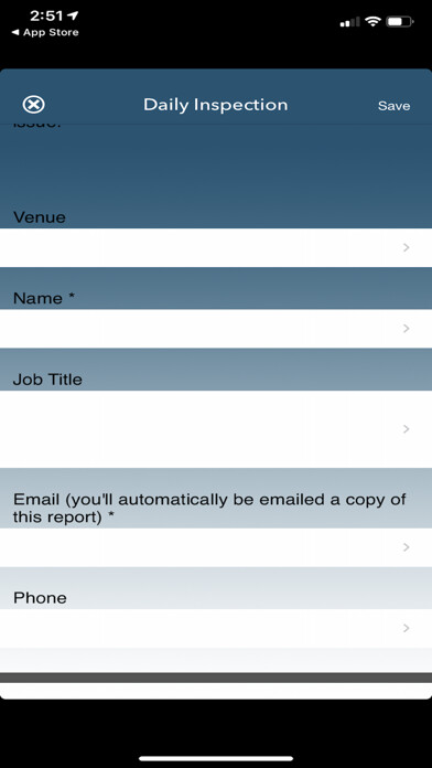 Emulate iPhone app Safer Venue Inspections using MyAndroid Emulate iPhone app Safer Venue Inspections using MyAndroid