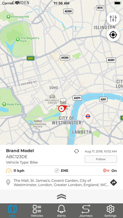 Emulate iPhone app Safe Track Asset using MyAndroid