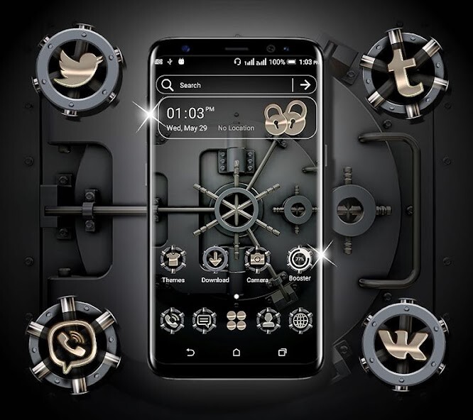 Run android online APK Safe Vault Launcher Theme from MyAndroid or emulate Safe Vault Launcher Theme using MyAndroid