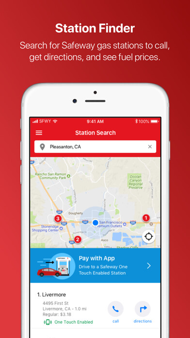 Emulate iPhone app Safeway One Touch Fuel‪™‬ using MyAndroid