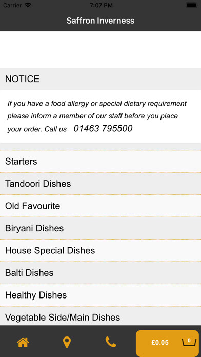 Emulate iPhone app Saffron Inverness using MyAndroid
