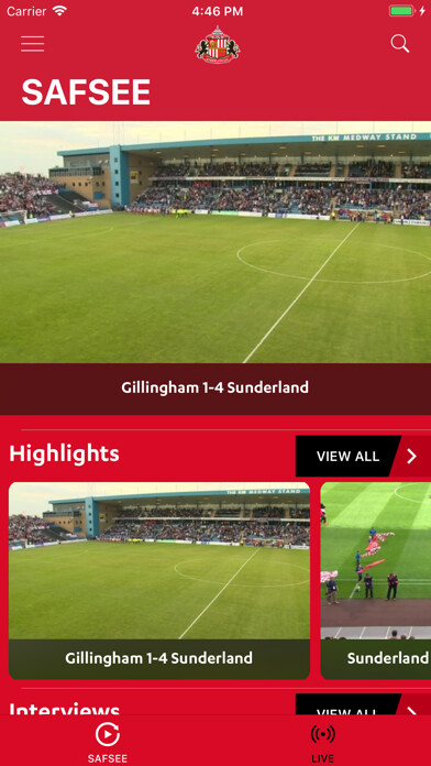Emulate iPhone app SAFSEE - Sunderland AFC using MyAndroid