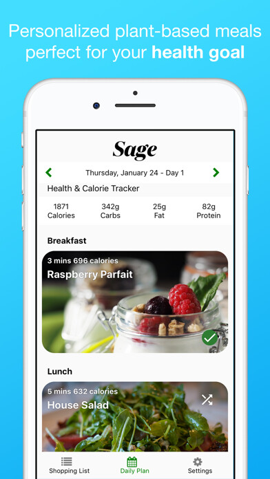 Emulate iPhone app Sage Healthy Meal Plan using MyAndroid Emulate iPhone app Sage Healthy Meal Plan using MyAndroid
