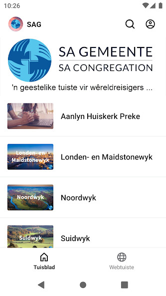 Emulate iPhone app SA Gemeente/Congregation using MyAndroid