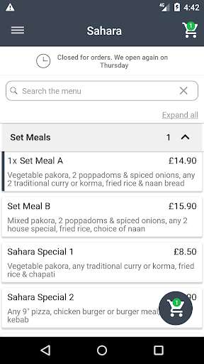 Run android online APK Sahara Indian Takeaway from MyAndroid or emulate Sahara Indian Takeaway using MyAndroid