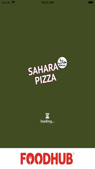 Emulate iPhone app Sahara Pizza Newcastle using MyAndroid