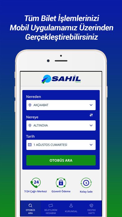 Emulate iPhone app Sahil Seyahat Turizm using MyAndroid