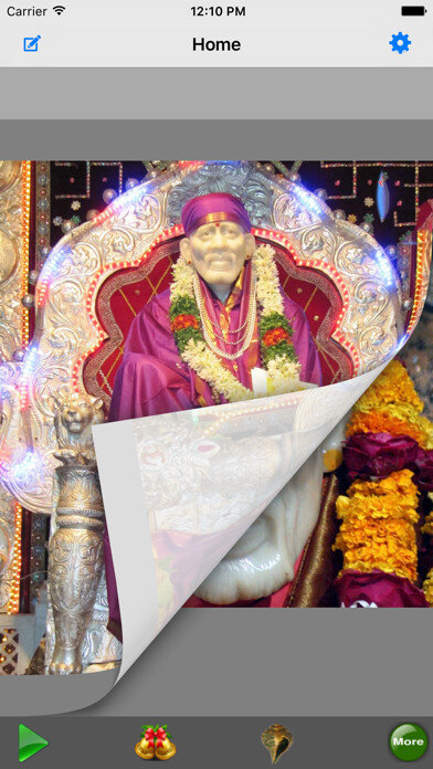 Emulate iPhone app Sai Baba Mantra : 3D App using MyAndroid