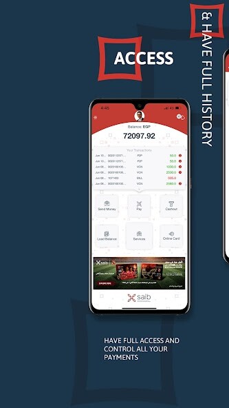Run android online APK saib wallet from MyAndroid or emulate saib wallet using MyAndroid