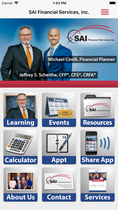 Emulate iPhone app SAI Financial using MyAndroid