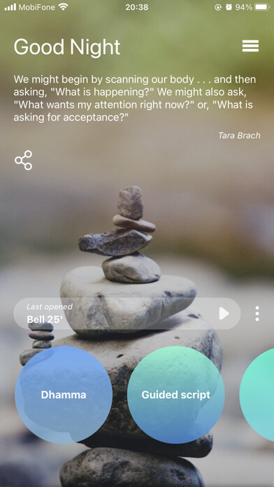 Emulate iPhone app Saigon Meditation Project(SMP) using MyAndroid