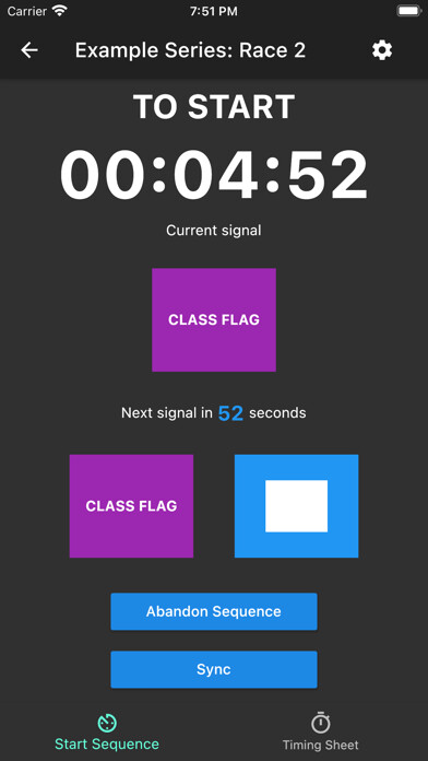 Emulate iPhone app Sailrace dinghy race timer using MyAndroid Emulate iPhone app Sailrace dinghy race timer using MyAndroid