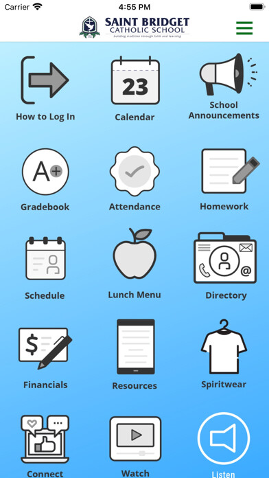 Emulate iPhone app Saint Bridget School using MyAndroid Emulate iPhone app Saint Bridget School using MyAndroid