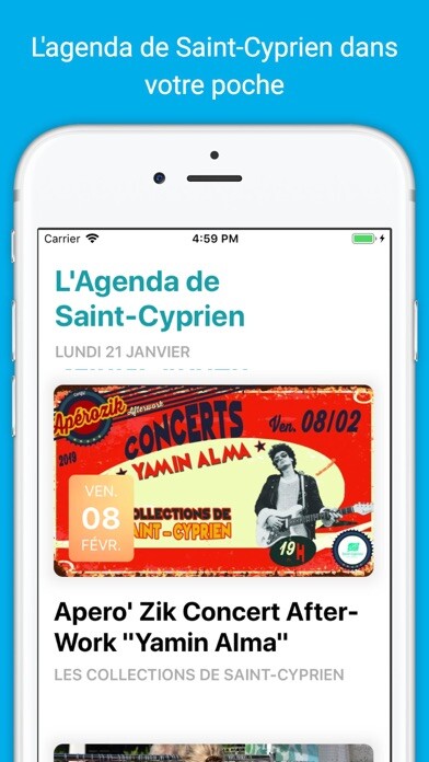 Emulate iPhone app Saint-Cyprien Agenda using MyAndroid Emulate iPhone app Saint-Cyprien Agenda using MyAndroid
