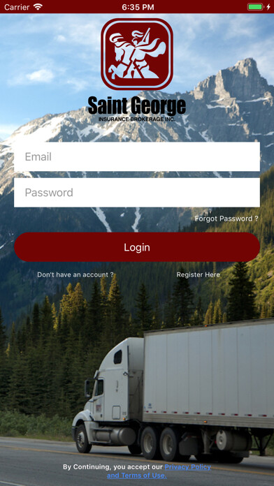 Emulate iPhone app Saint George Insurance Certs using MyAndroid
