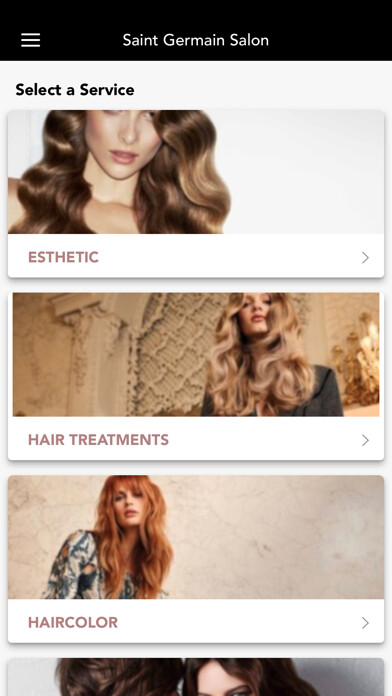 Emulate iPhone app Saint Germain Salon using MyAndroid