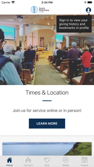 Emulate iPhone app Saint Matthew Lutheran Church using MyAndroid