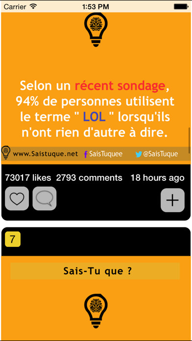 Emulate iPhone app Sais Tu Que? using MyAndroid