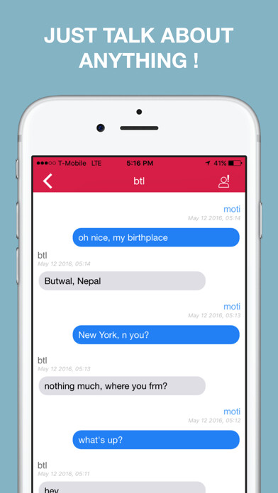 Emulate iPhone app Sajha Chat using MyAndroid