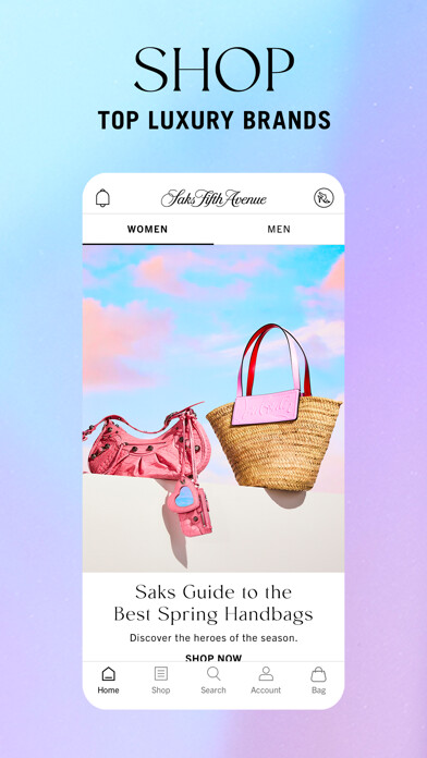 Emulate iPhone app Saks Fifth Avenue using MyAndroid