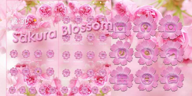 Emulate Android APK Sakura Blossom Pink Theme