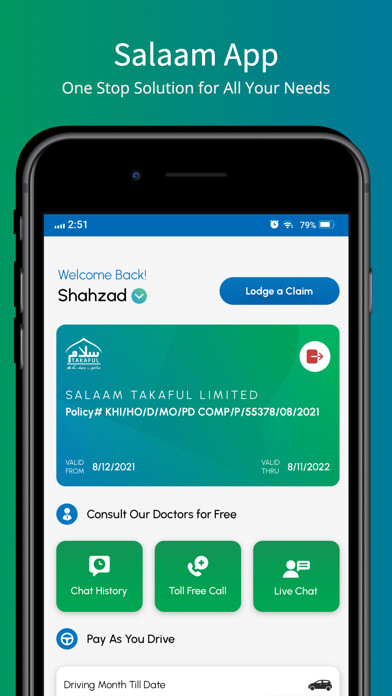 Emulate iPhone app Salaam Takaful using MyAndroid
