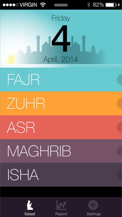 Emulate iPhone app Salaat Tracker — your Salaat activity diary using MyAndroid