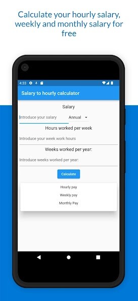 Run android online APK Salary to hourly calculator from MyAndroid or emulate Salary to hourly calculator using MyAndroid Run android online APK Salary to hourly calculator from MyAndroid or emulate Salary to hourly calculator using MyAndroid