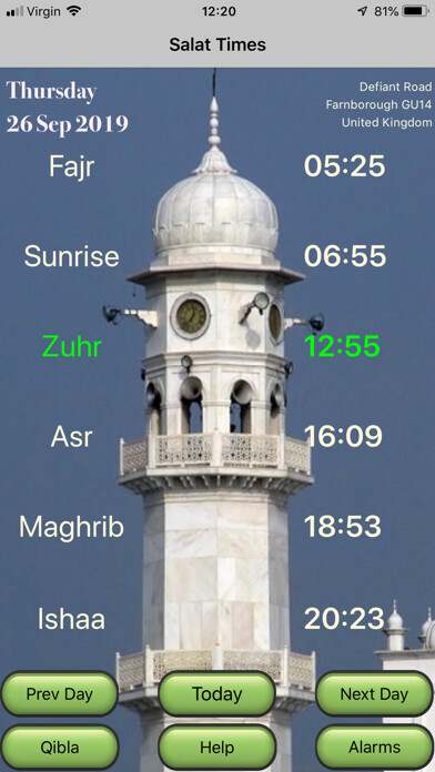 Emulate iPhone app Salat Calculator - MAUK using MyAndroid Emulate iPhone app Salat Calculator - MAUK using MyAndroid